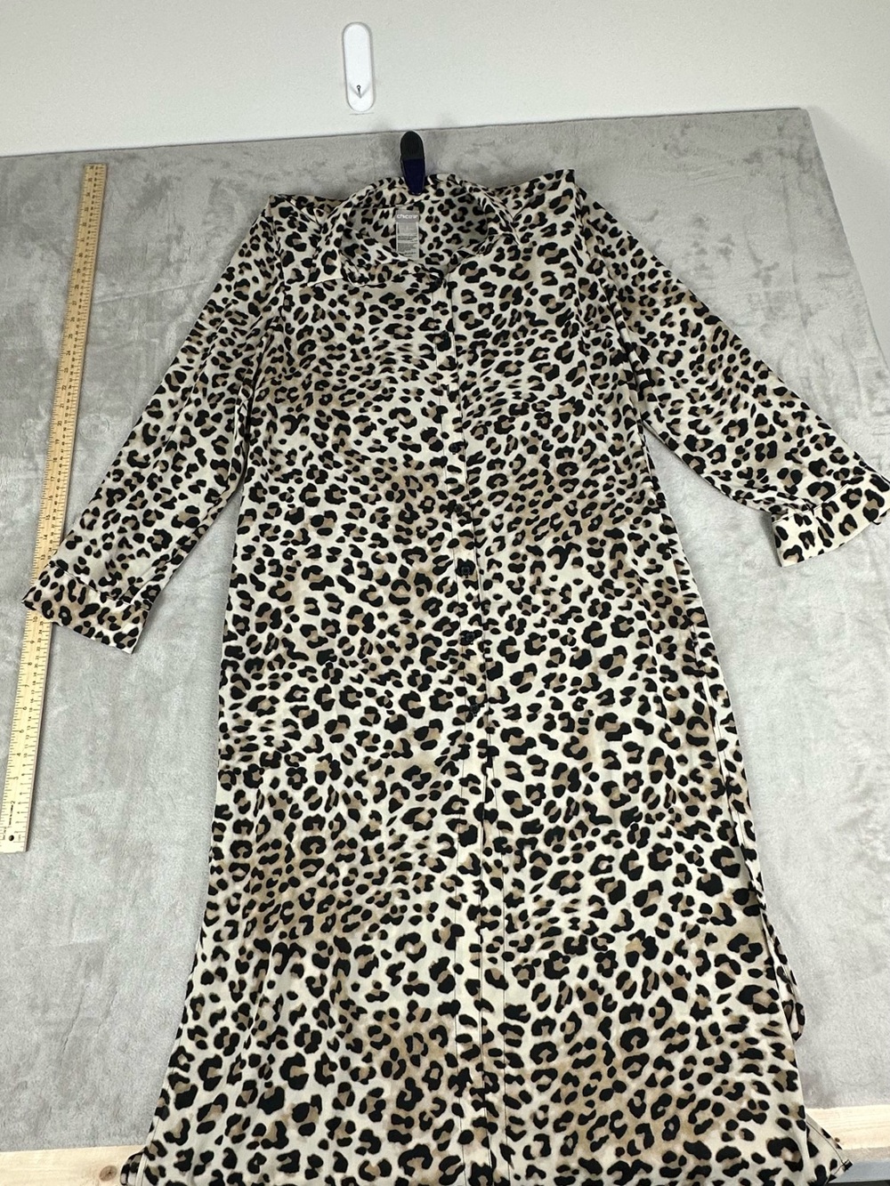 Chico's Beige and Black Leopard Maxi Dress
